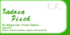 kadosa pisch business card